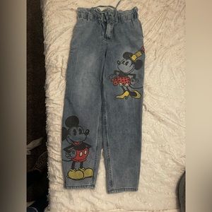 Disney denim high waisted pants in size medium